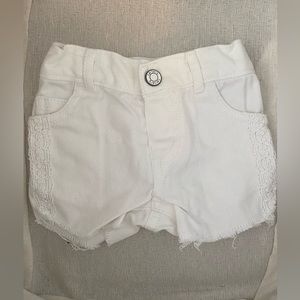 NWOT Carters Baby White Denim Shorts (0-3M) NWOT